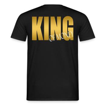 KING OF MONEY - Männer T-Shirt - Schwarz - Hinten - AI Model Male 178 light (178cm)