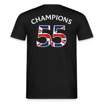 55 Numéro d’équipe - Champions rangers - T-shirt homme - noir - Dos - AI Model Male 178 light (178cm)