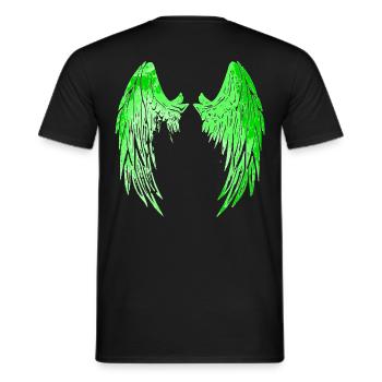 2reborn angelwings engelfügel Angel Engel green - T-shirt homme - noir - Dos - AI Model Male 178 light (178cm)