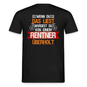 Vom Rentner überholt - Männer T-Shirt - Schwarz - Hinten - AI Model Male 178 light (178cm)
