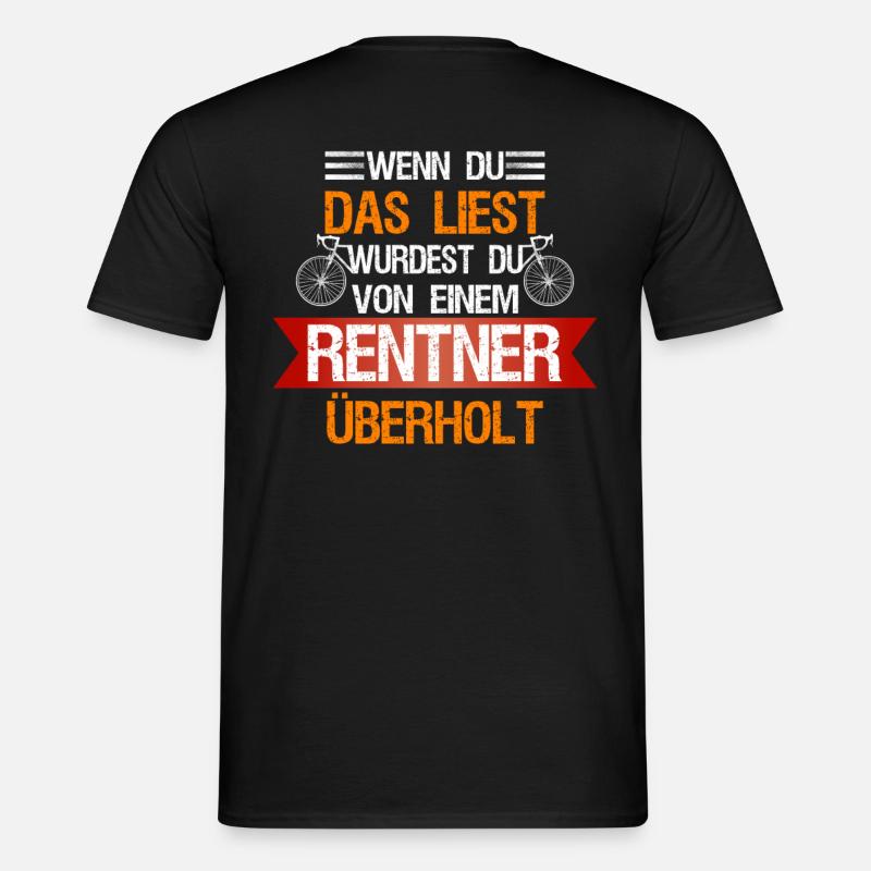 Vom Rentner überholt - Männer T-Shirt - Schwarz