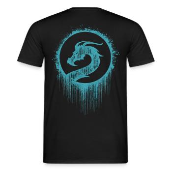 Tatoué Dragon Viking - T-shirt homme - noir - Dos - AI Model Male 178 light (178cm)