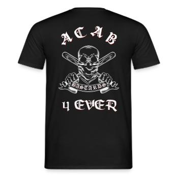 ACAB 1312 - Men's T-Shirt - black - Back - AI Model Male 178 light (178cm)
