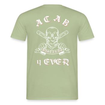 ACAB 1312 - T-shirt homme - vert sauge - Dos - AI Model Male 178 light (178cm)