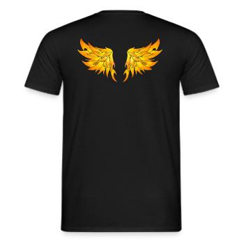 Feuerflügel - Männer T-Shirt - Schwarz - Hinten - AI Model Male 178 light (178cm)