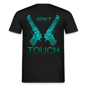 Don´t Touch - Männer T-Shirt - Schwarz - Hinten - AI Model Male 178 light (178cm)