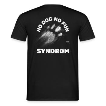 No Dog No Fun Syndrom - Männer T-Shirt - Schwarz - Hinten - AI Model Male 178 light (178cm)