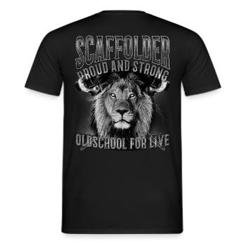 Scaffolder Oldschool pour live - T-shirt homme - noir - Dos - AI Model Male 178 light (178cm)