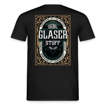 Original Glaser, Robustes Handwerker-Shirt - Männer T-Shirt - Schwarz - Hinten - AI Model Male 178 light (178cm)