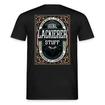 Original Lackierer, Robustes Handwerker-Shirt - Männer T-Shirt - Schwarz - Hinten - AI Model Male 178 light (178cm)