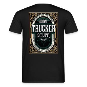 Original Trucker, Robustes Handwerker-Shirt - Männer T-Shirt - Schwarz - Hinten - AI Model Male 178 light (178cm)