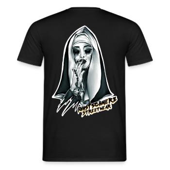 Kvnstschmerz Nonne - Männer T-Shirt - Schwarz - Hinten - AI Model Male 178 light (178cm)