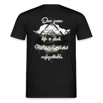 Dire pour la personne derrière vous Beau moment - T-shirt homme - noir - Dos - AI Model Male 178 light (178cm)