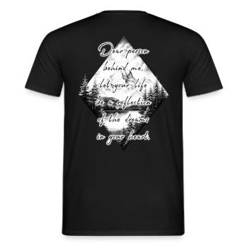 Saying for the Person Behind You Dreams Goals - Men's T-Shirt - black - Back - AI Model Male 178 light (178cm)