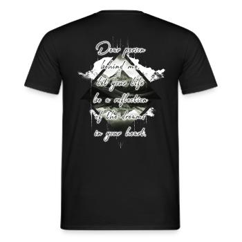 Saying for the Person Behind You Dreams Goals - Men's T-Shirt - black - Back - AI Model Male 178 light (178cm)