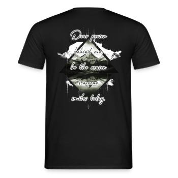 Saying for the person behind you Bring a smile - Men's T-Shirt - black - Back - AI Model Male 178 light (178cm)