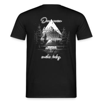 Dire pour la personne derrière vous Apportez un sourire - T-shirt homme - noir - Dos - AI Model Male 178 light (178cm)