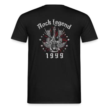 1999 anniversaire Rock Legends guitare - T-shirt homme - noir - Dos - AI Model Male 178 light (178cm)