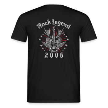 2006 Birthday Rock Legends Guitar - Men's T-Shirt - black - Back - AI Model Male 178 light (178cm)