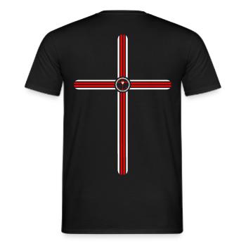 Ancre Blood Cross - Pont arrière Sailor Bunk Thorax - T-shirt homme - noir - Dos - AI Model Male 178 light (178cm)