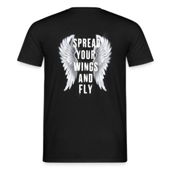 Déployez vos ailes et faites voler Angel Angelwings Wings - T-shirt homme - noir - Dos - AI Model Male 178 light (178cm)