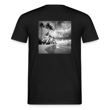 Life in Paradise - Männer T-Shirt - Schwarz - Hinten - AI Model Male 178 light (178cm)
