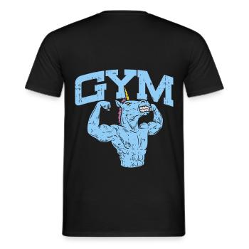 GYM - T-shirt homme - noir - Dos - AI Model Male 178 light (178cm)