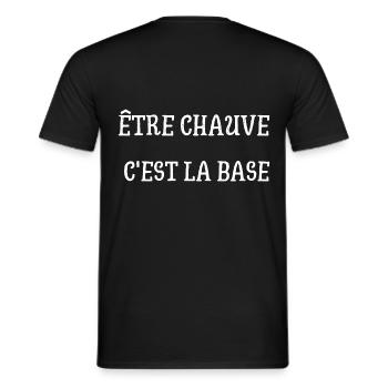 CHAUVE - T-shirt homme - noir - Dos - AI Model Male 178 light (178cm)