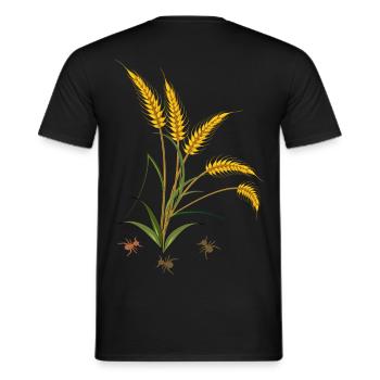 Kornähren mit Ameisen - Männer T-Shirt - Schwarz - Hinten - AI Model Male 178 light (178cm)