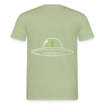 Alien - Männer T-Shirt - Sage - Hinten - AI Model Male 178 light (178cm)