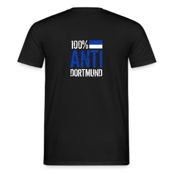 Anti Dortmund 100% Gelsenkirchen Schalke Ruhrpott - Männer T-Shirt - Schwarz - Hinten - AI Model Male 178 light (178cm)