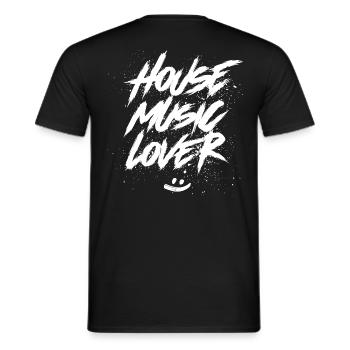 House Music Lover - Männer T-Shirt - Schwarz - Hinten - AI Model Male 178 light (178cm)