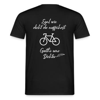 Goethe war Dichter Radsport Rennrad MTB Fahrrad - Männer T-Shirt - Schwarz - Hinten - AI Model Male 178 light (178cm)