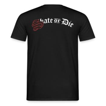 Skater - Skate Or Die - Men's T-Shirt - black - Back - AI Model Male 178 light (178cm)