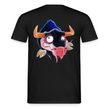 Bull - Men's T-Shirt - black - Back - AI Model Male 178 light (178cm)
