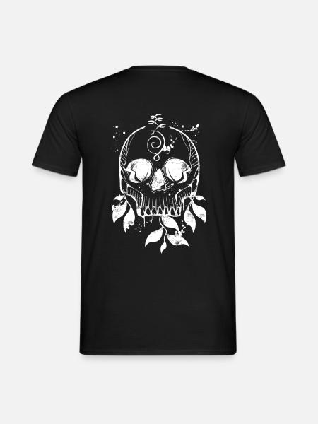 Motorrad Totenkopf Rückseite Motorradfahrer Shirt - Männer T-Shirt - Schwarz