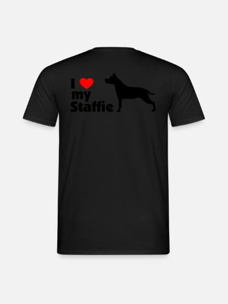 I Love My Staffie - Men's T-Shirt -
