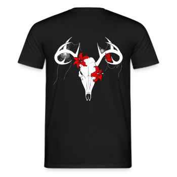 Hirsch Schädel - Männer T-Shirt - Schwarz - Hinten - AI Model Male 178 light (178cm)