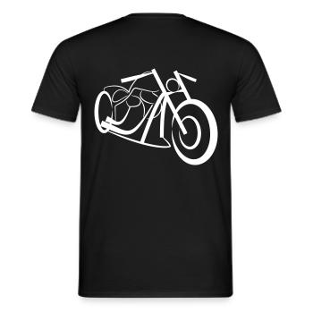 Custom Chopper Bike - Männer T-Shirt - Schwarz - Hinten - AI Model Male 178 light (178cm)