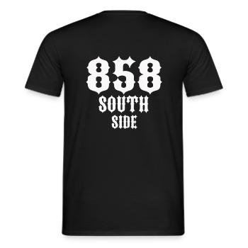 858WV5 - Männer T-Shirt - Schwarz - Hinten - AI Model Male 178 light (178cm)