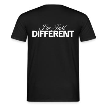 Je suis différent - T-shirt homme - noir - Dos - AI Model Male 178 light (178cm)