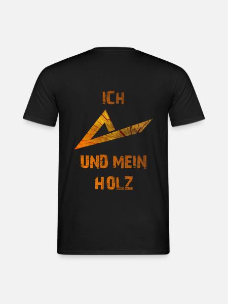 Ich und mein Holz - Männer T-Shirt - Schwarz