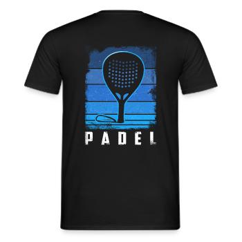 PADEL PÁDLE PADDLE TENNIS PADEL PLAYER GIFT - Men's T-Shirt - black - Back - AI Model Male 178 light (178cm)