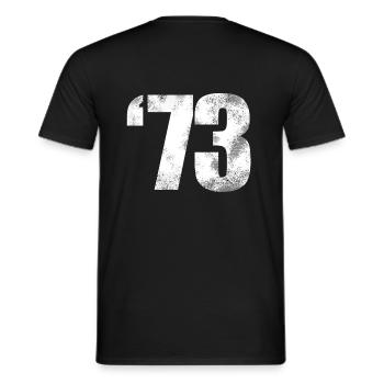 73 now! - Männer T-Shirt - Schwarz - Hinten - AI Model Male 178 light (178cm)