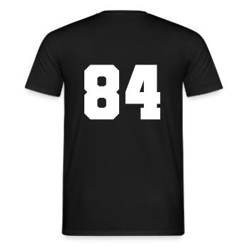 Team 84 - Männer T-Shirt - Schwarz - Hinten - AI Model Male 178 light (178cm)