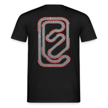 Tapis de jeu de course dos de massage - T-shirt homme - noir - Dos - AI Model Male 178 light (178cm)