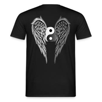 Yin & Yang Wings Angel Wings Angel Wings Version 2 - Men's T-Shirt - black - Back - AI Model Male 178 light (178cm)