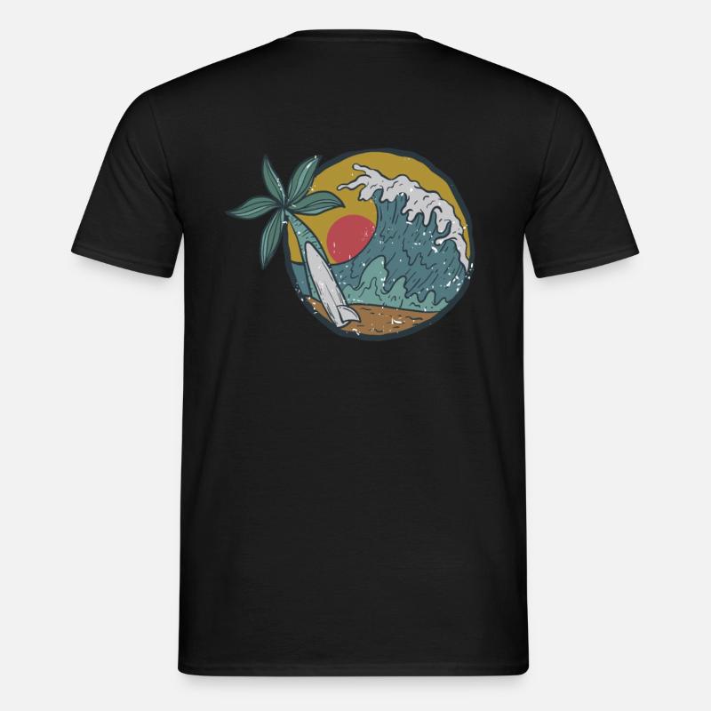 Strand - Männer T-Shirt - Schwarz
