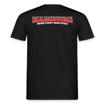 Hamburg - Men's T-Shirt - black - Back - AI Model Male 178 light (178cm)