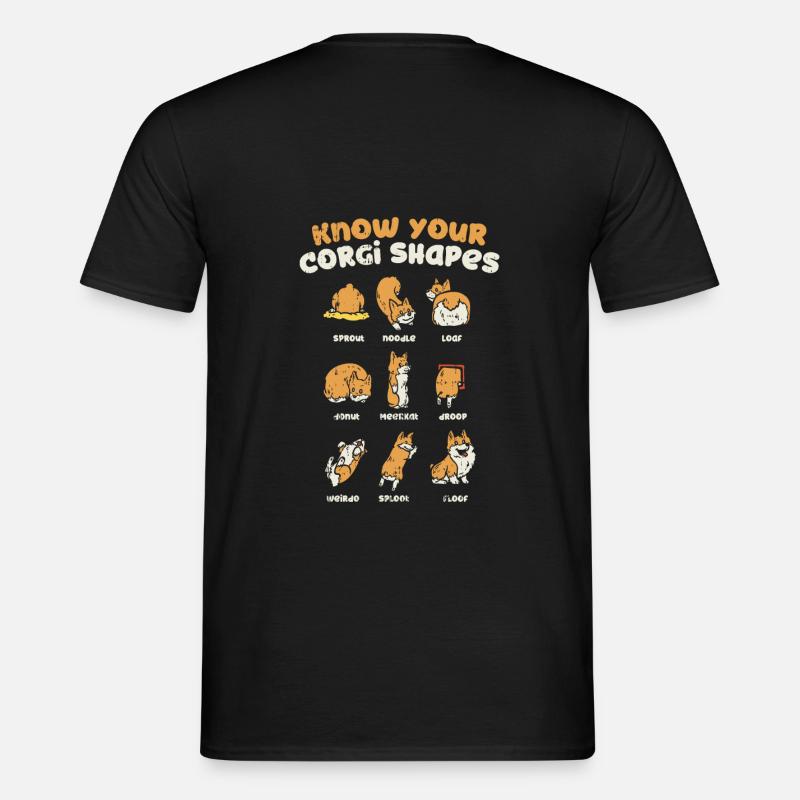 corgi - T-shirt uomo - nero